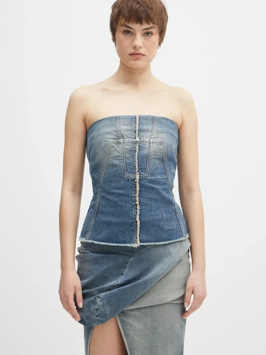 Zdjęcie produktu Rick Owens DRKSHDW bluzka jeansowa Bustier Top