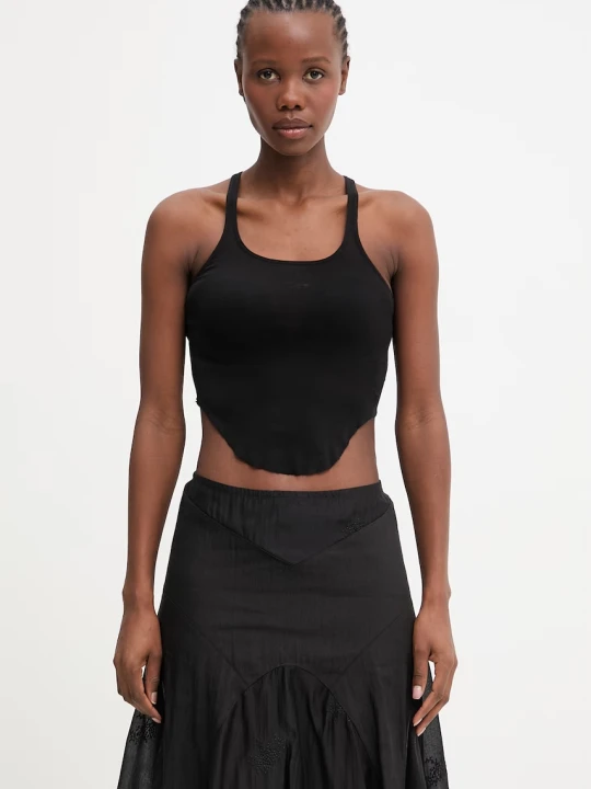 Zdjęcie produktu Rick Owens DRKSHDW crop top bawełniany damski