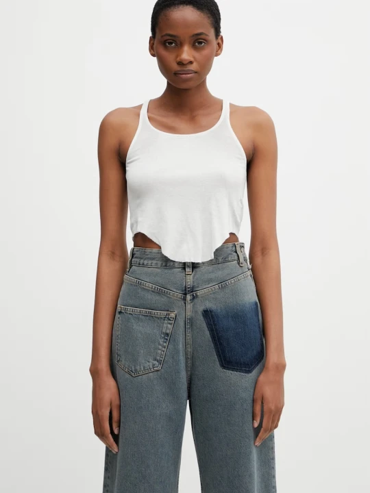 Zdjęcie produktu Rick Owens DRKSHDW crop top bawełniany damski