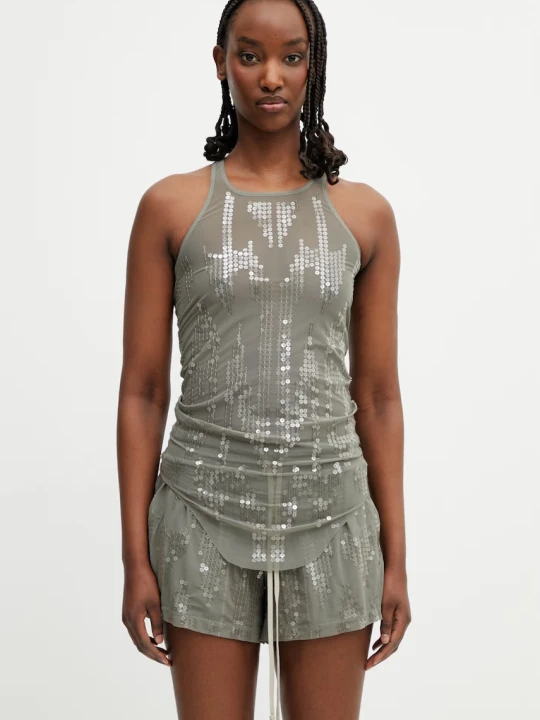 Zdjęcie produktu Rick Owens Lilies Basic bluzka na ramiączkach damska cekinowa
