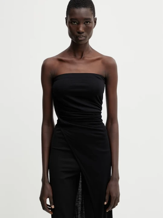 Zdjęcie produktu Rick Owens Lilies bluzka z odkrytymi ramionami damska z wiskozy gładka