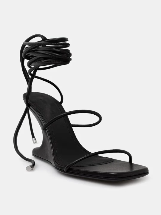 Zdjęcie produktu Rick Owens Lilies Cantilever 8 sandały na koturnie damskie skórzane