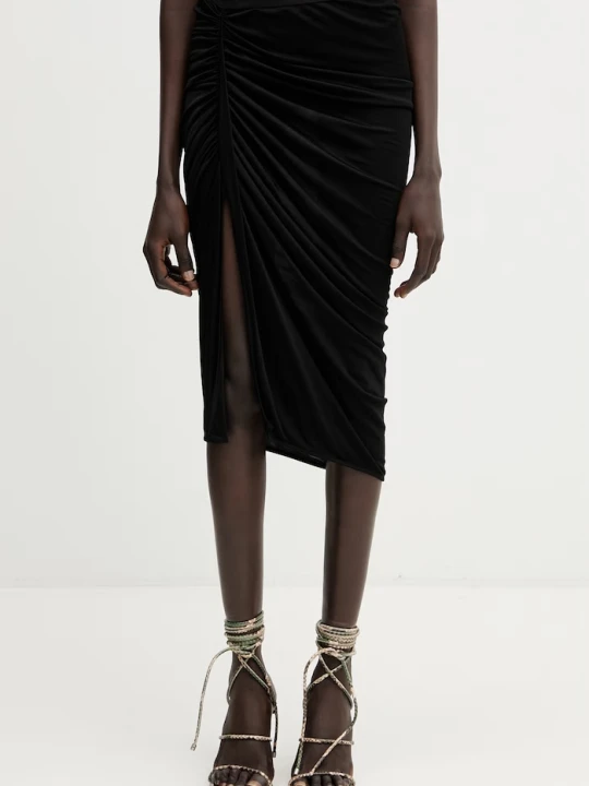Zdjęcie produktu Rick Owens Lilies spódnica asymetryczna z wiskozy czarny
