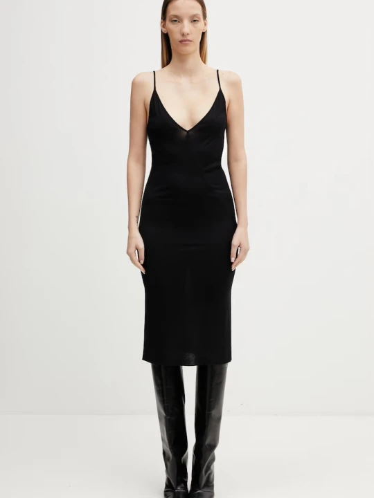 Zdjęcie produktu Rick Owens Lilies sukienka letnia z wiskozy czarny