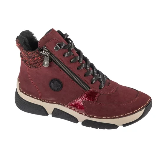 Zdjęcie produktu Rieker Booties 45960-35, Damskie, Bordowe, trzewiki, skóra syntetyczna, rozmiar: 36