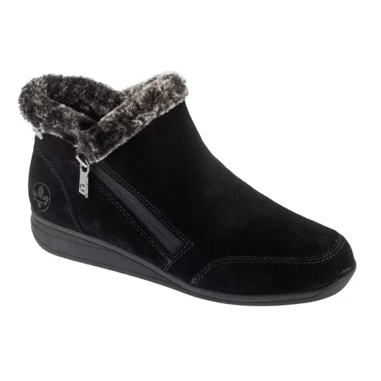 Zdjęcie produktu Rieker Booties 47256-00, Damskie, Czarne, trzewiki, skóra zamszowa, rozmiar: 36