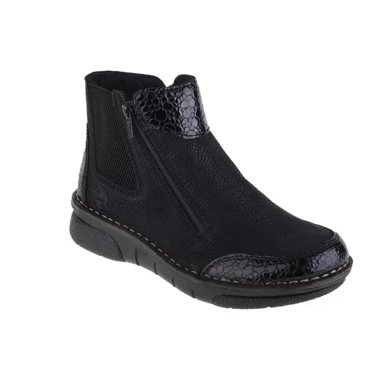 Zdjęcie produktu Rieker Booties 73355-00, Damskie, Czarne, buty zimowe, skóra syntetyczna, rozmiar: 38