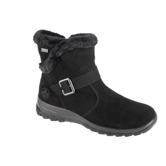 Zdjęcie produktu Rieker Booties L7179-00, Damskie, Czarne, buty zimowe, skóra zamszowa, rozmiar: 36