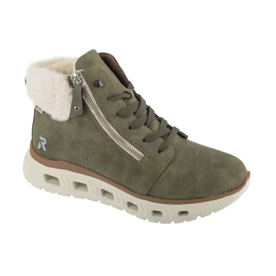 Zdjęcie produktu Rieker Booties M6014-54, Damskie, Zielone, buty zimowe, skóra zamszowa, rozmiar: 37