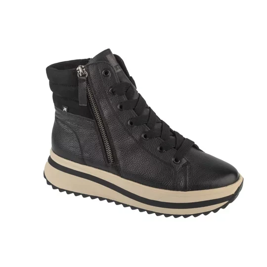 Zdjęcie produktu Rieker Booties W3870-00, Damskie, Czarne, buty sneakers, skóra licowa, rozmiar: 38
