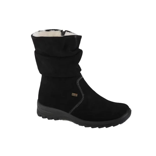 Zdjęcie produktu Rieker Booties Z7171-01, Damskie, Czarne, buty zimowe, skóra zamszowa, rozmiar: 36
