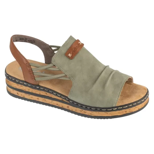 Zdjęcie produktu Rieker Sandals 62962-52, Damskie, Szare, sandały, skóra syntetyczna, rozmiar: 36