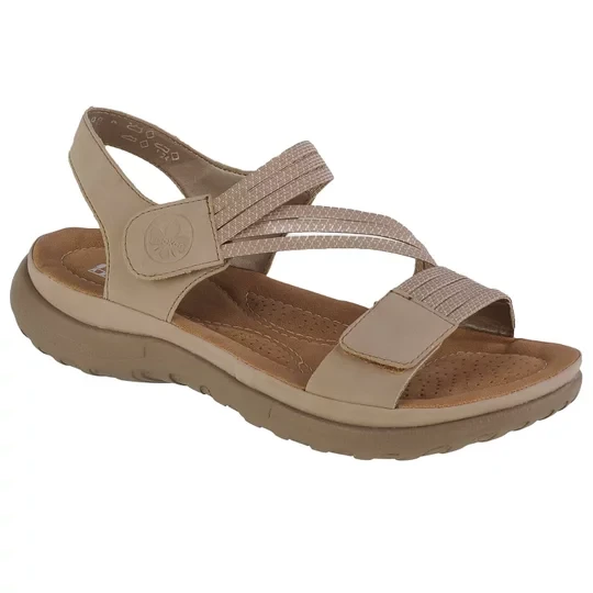 Zdjęcie produktu Rieker Sandals 64870-62, Damskie, Beżowe, sandały, skóra syntetyczna, rozmiar: 42