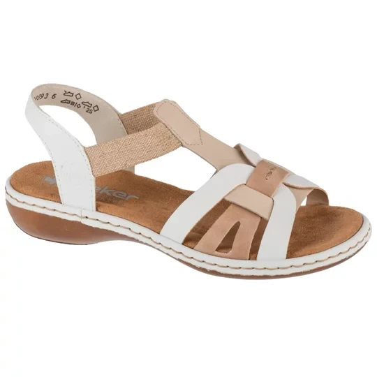Zdjęcie produktu Rieker Sandals 65918-81, Damskie, Białe, sandały, skóra syntetyczna, rozmiar: 38
