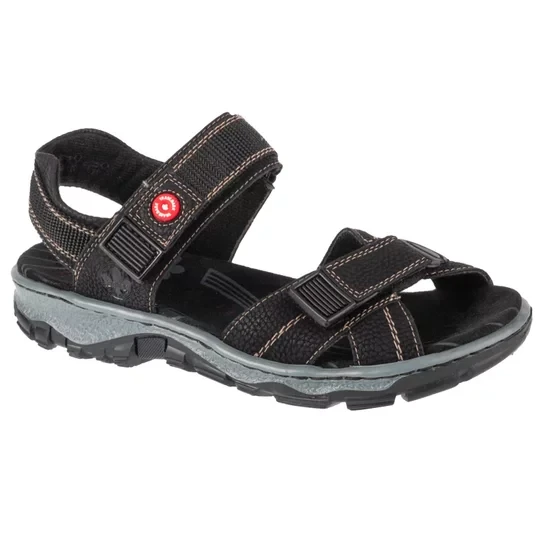 Zdjęcie produktu Rieker Sandals 68851-02, Damskie, Czarne, sandały, skóra syntetyczna, rozmiar: 36