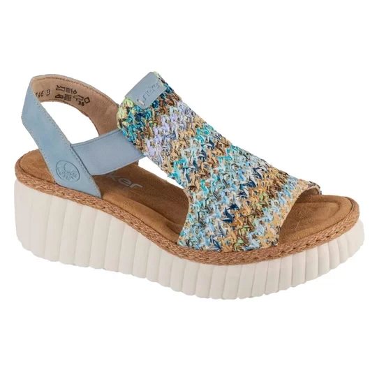 Zdjęcie produktu Rieker Sandals 69172-91, Damskie, Niebieskie, sandały, skóra syntetyczna, rozmiar: 40