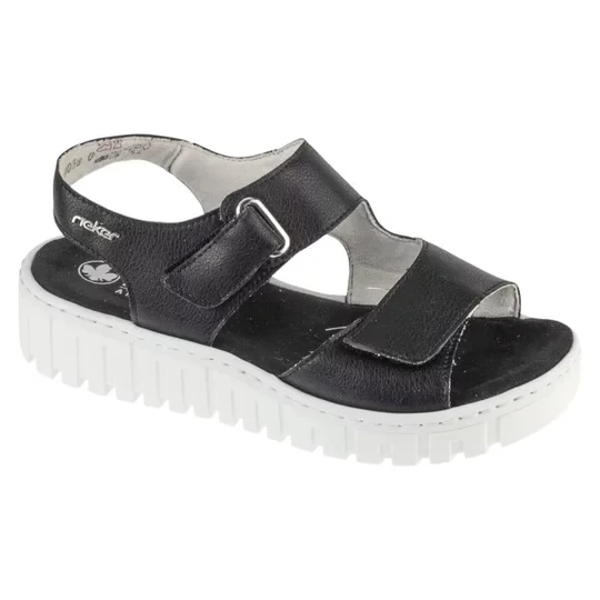 Zdjęcie produktu Rieker Sandals V1382-00, Damskie, Czarne, sandały, skóra licowa, rozmiar: 37