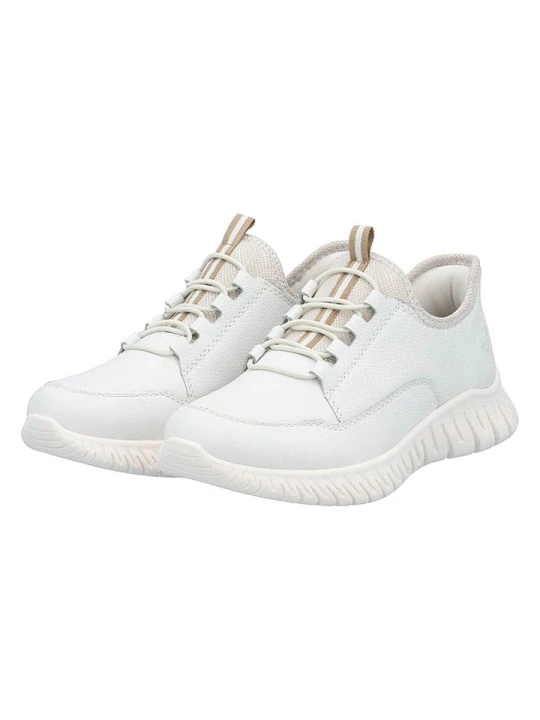 Zdjęcie produktu rieker Skórzane sneakersy w kolorze białym rozmiar: 43
