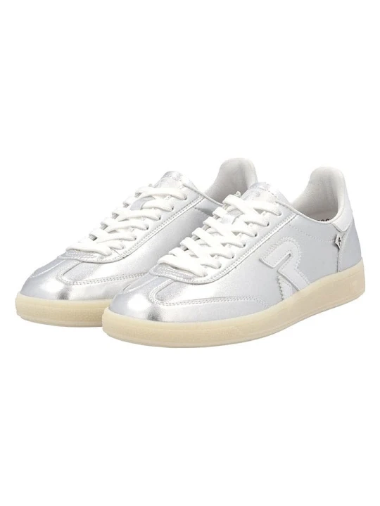 Zdjęcie produktu rieker Skórzane sneakersy w kolorze srebrnym rozmiar: 39