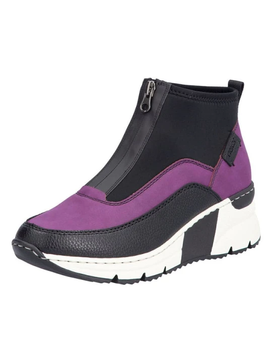 Zdjęcie produktu rieker Slippersy w kolorze fioletowo-czarnym rozmiar: 38