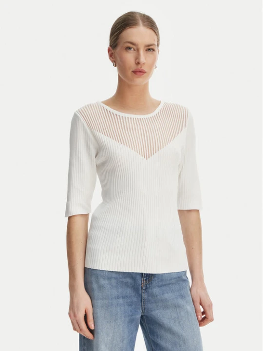 Zdjęcie produktu Rinascimento Bluzka CFM0012240003 Biały Slim Fit