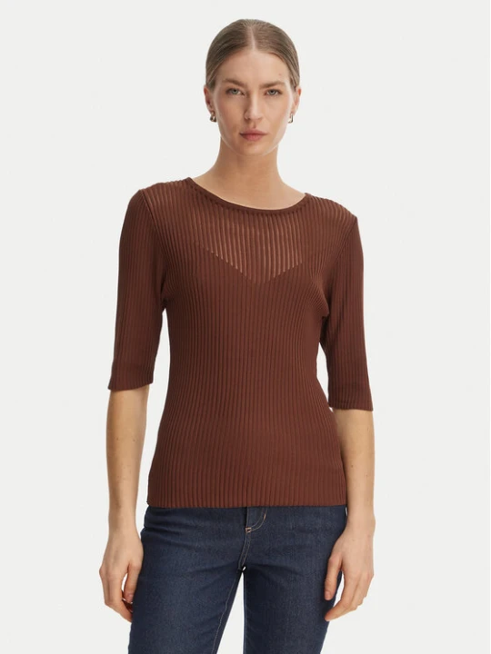 Zdjęcie produktu Rinascimento Bluzka CFM0012240003 Brązowy Slim Fit