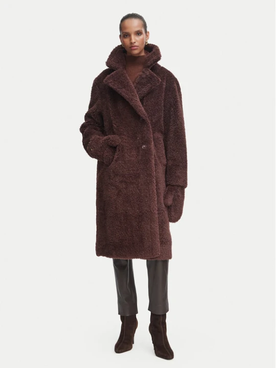 Zdjęcie produktu Rinascimento Kożuch sztuczny CFC0127146003 Brązowy ciemny Oversize