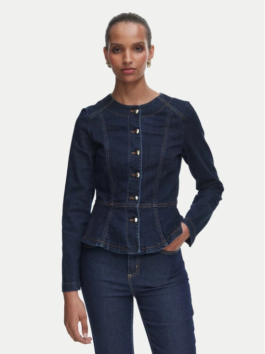 Zdjęcie produktu Rinascimento Kurtka jeansowa CFC0129939003 Granatowy Slim Fit