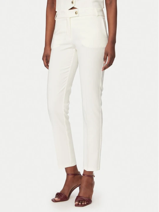 Zdjęcie produktu Rinascimento Spodnie materiałowe CFC0128638003 Biały Slim Fit