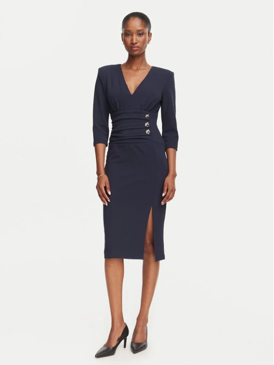 Zdjęcie produktu Rinascimento Sukienka koktajlowa CFC0020495002 Granatowy Slim Fit