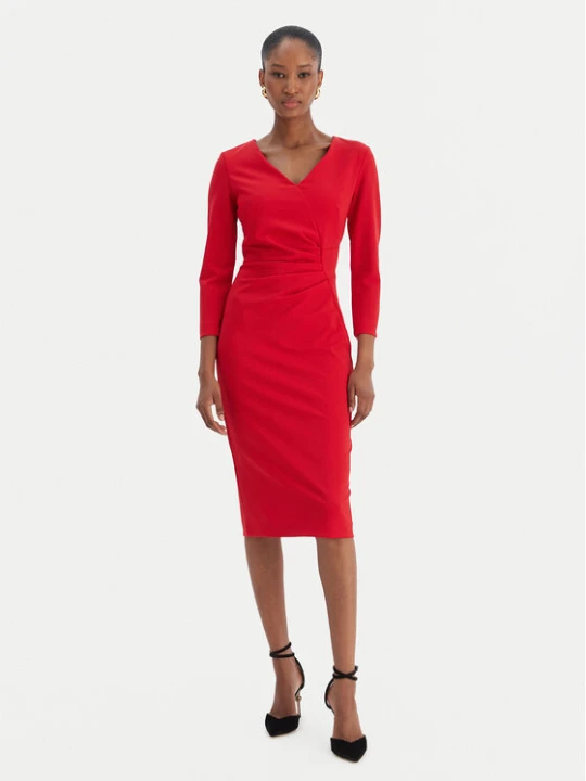 Zdjęcie produktu Rinascimento Sukienka koktajlowa CFC0126655003 Czerwony Slim Fit