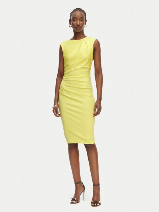 Zdjęcie produktu Rinascimento Sukienka koktajlowa CFC0127683003 Żółty jasny Slim Fit