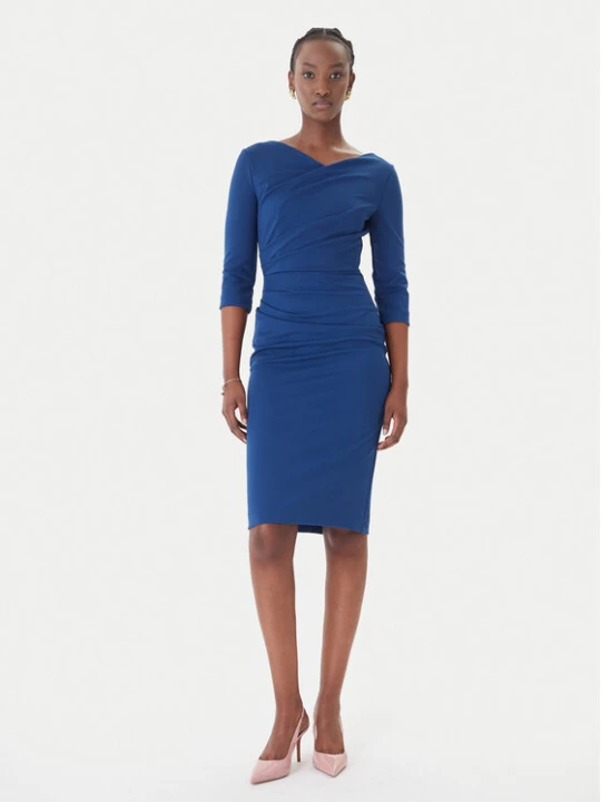 Zdjęcie produktu Rinascimento Sukienka koktajlowa CFC0127699003 Niebieski Slim Fit