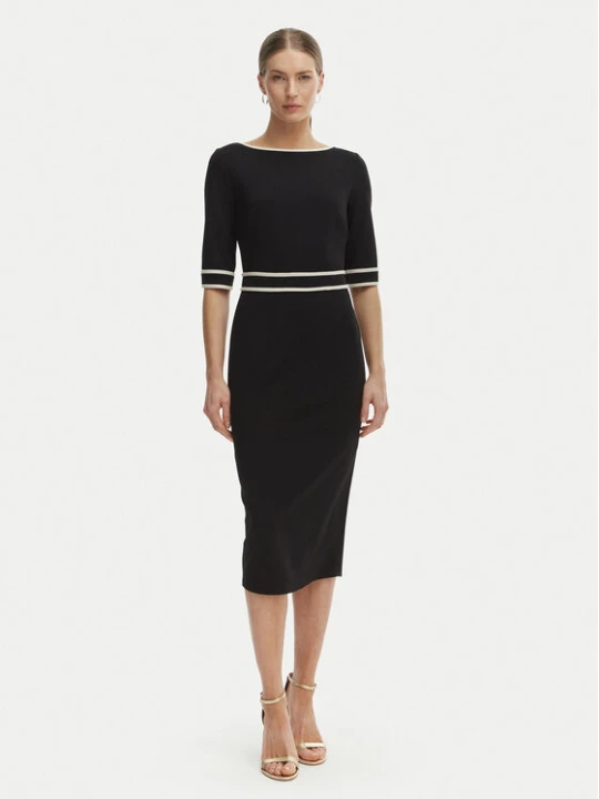 Zdjęcie produktu Rinascimento Sukienka koktajlowa CFC0127991003 Czarny Slim Fit