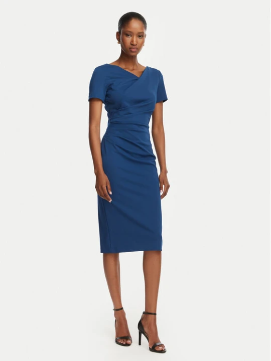 Zdjęcie produktu Rinascimento Sukienka koktajlowa CFC0129420003 Granatowy Slim Fit