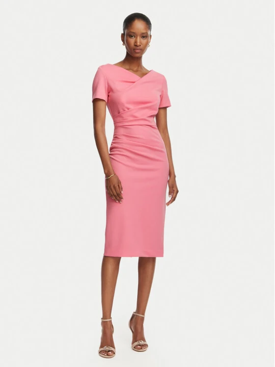 Zdjęcie produktu Rinascimento Sukienka koktajlowa CFC0129420003 Różowy Slim Fit