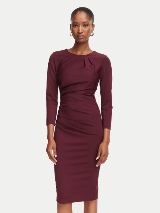Zdjęcie produktu Rinascimento Sukienka koktajlowa CFC0130327003 Bordowy Slim Fit