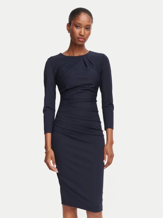 Zdjęcie produktu Rinascimento Sukienka koktajlowa CFC0130327003 Granatowy Slim Fit