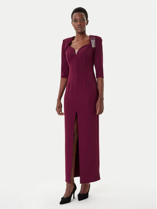 Zdjęcie produktu Rinascimento Sukienka wieczorowa CFC0125271003 Bordowy Slim Fit