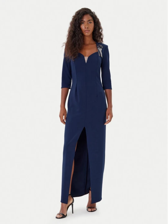 Zdjęcie produktu Rinascimento Sukienka wieczorowa CFC0125271003 Granatowy Slim Fit