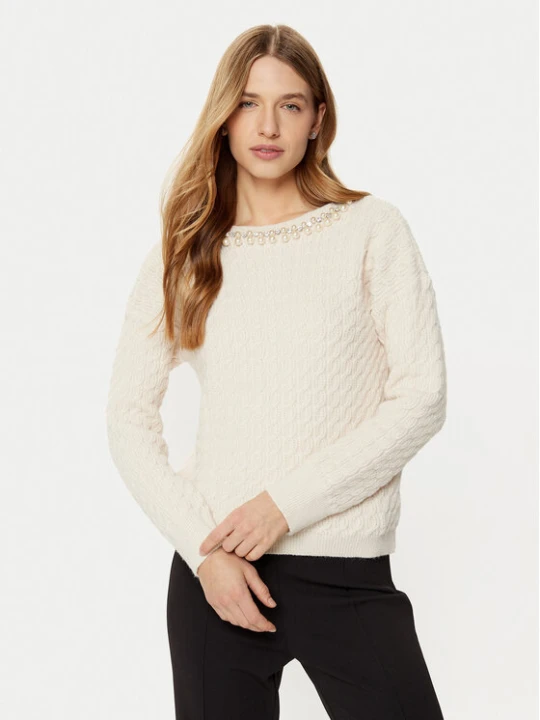 Zdjęcie produktu Rinascimento Sweter CFM0011717003 Écru Regular Fit Kremowy