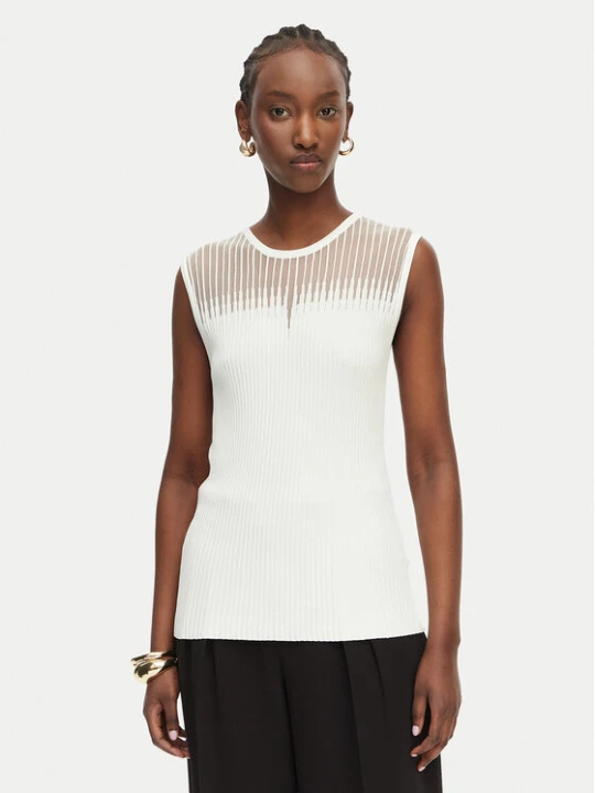 Zdjęcie produktu Rinascimento Top CFM0012239003 Biały Slim Fit