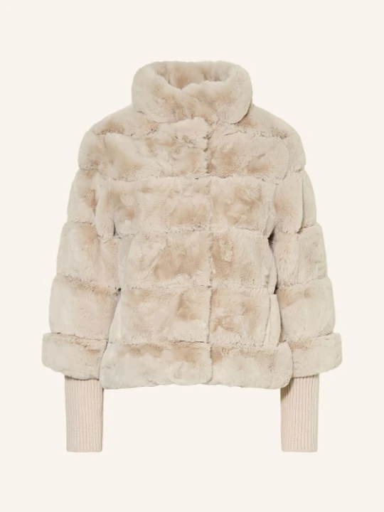 Zdjęcie produktu Rino & Pelle Kurtka Ze Sztucznego Futra Z Mieszanki Materiałów beige