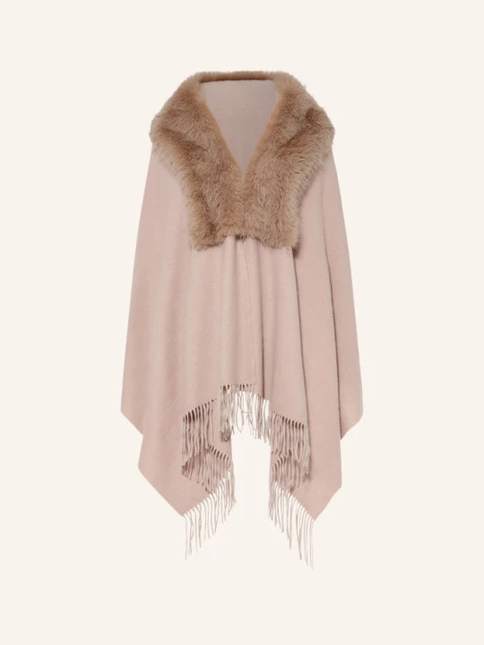 Zdjęcie produktu Rino & Pelle Peleryna Wendy Z Sztucznym Futerkiem beige