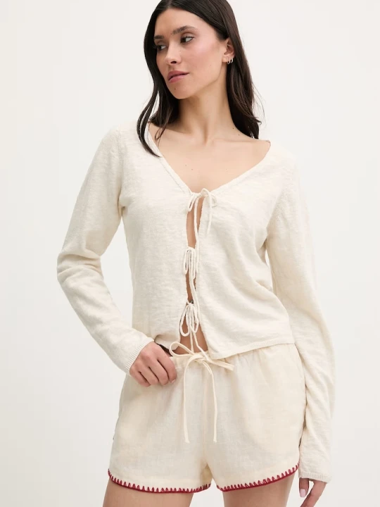 Zdjęcie produktu Rip Curl kardigan damski bawełniany PACIFIC KNIT CARDI beżowy