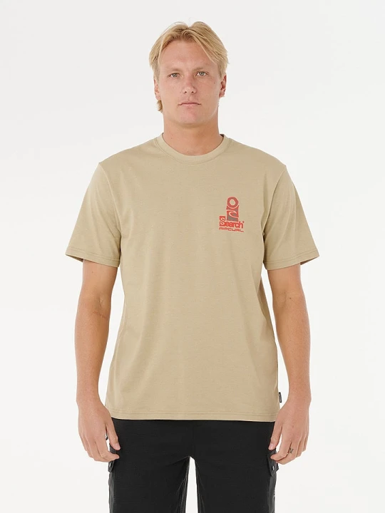 Zdjęcie produktu Rip Curl Koszulka "Vaporcool Search Stack" w kolorze beżowym rozmiar: M