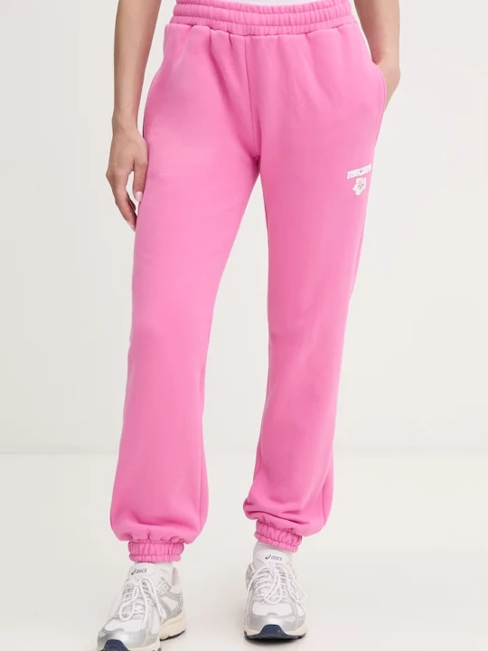 Zdjęcie produktu Rip Curl spodnie dresowe damskie z bawełną różowy