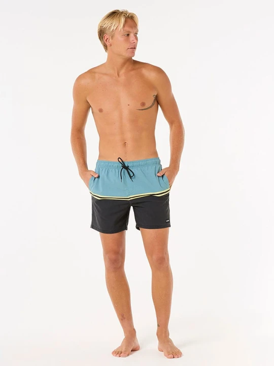 Zdjęcie produktu Rip Curl Szorty kąpielowe "Combine Volley" w kolorze czarno-błękitnym rozmiar: L
