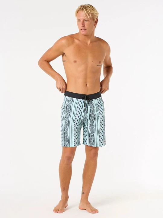 Zdjęcie produktu Rip Curl Szorty kąpielowe "Mirage Heritage Vert" w kolorze błękitnym rozmiar: 36