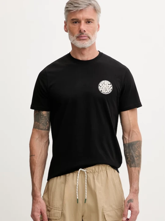 Zdjęcie produktu Rip Curl T-shirt męski bawełniany WETTIE ICON czarny